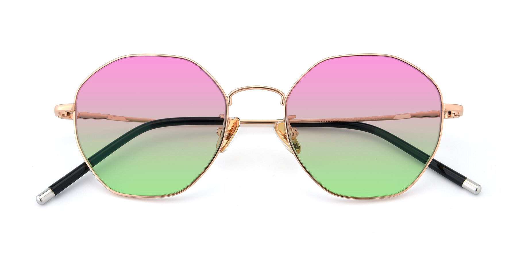 Folded Front of 90059 in Gold with Pink / Green Gradient Lenses