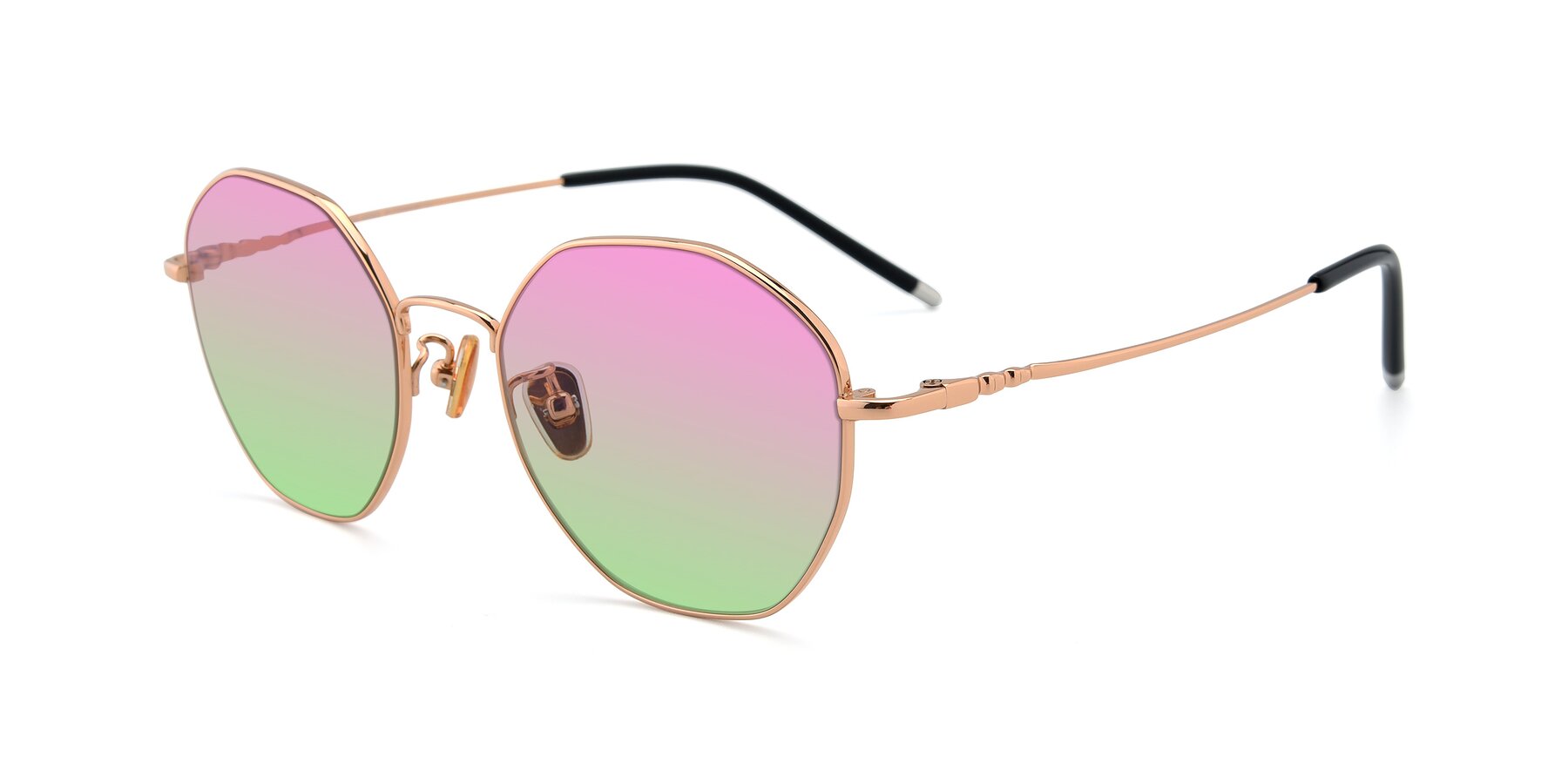 Angle of 90059 in Gold with Pink / Green Gradient Lenses