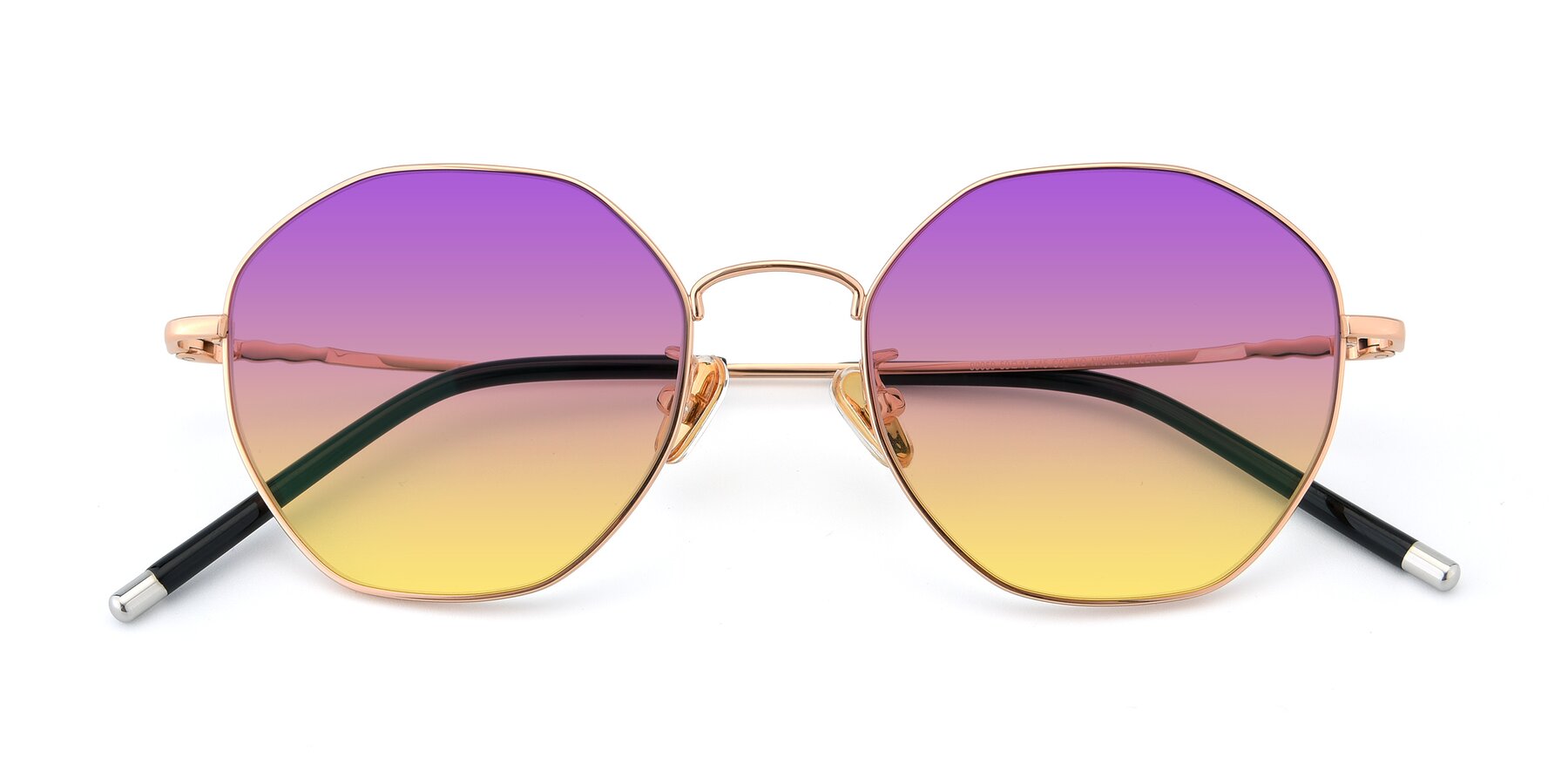 Folded Front of 90059 in Gold with Purple / Yellow Gradient Lenses