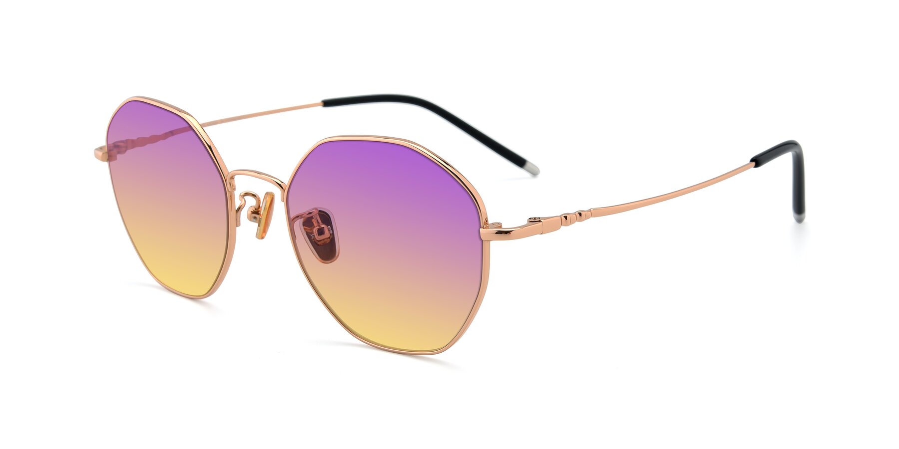 Angle of 90059 in Gold with Purple / Yellow Gradient Lenses