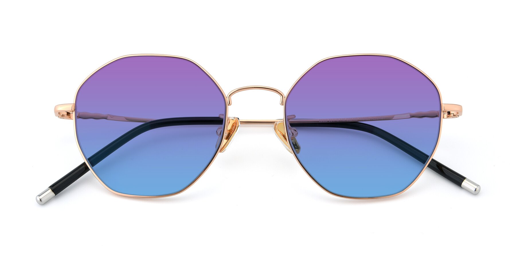 Folded Front of 90059 in Gold with Purple / Blue Gradient Lenses