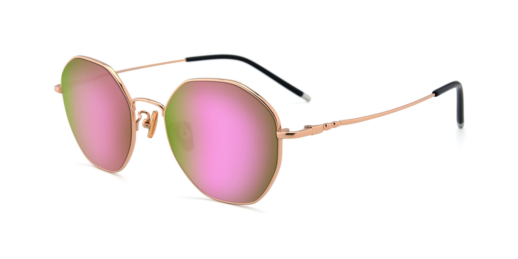 Angle of 90059 in Gold with Pink Mirrored Lenses