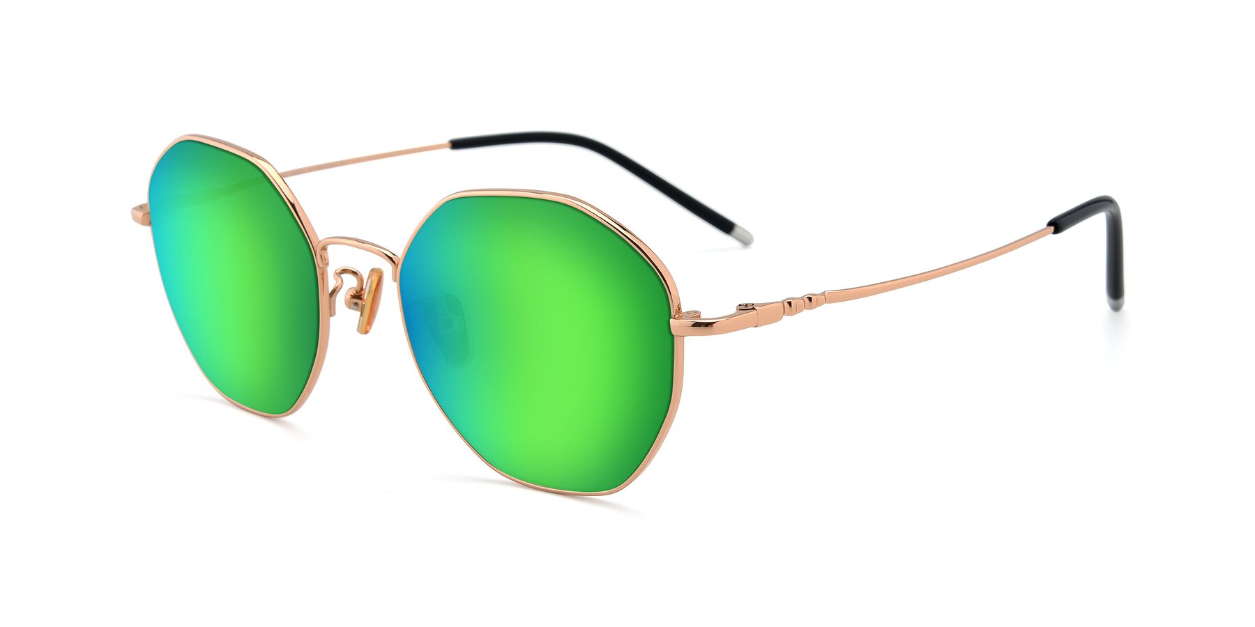 Angle of 90059 in Gold with Green Mirrored Lenses