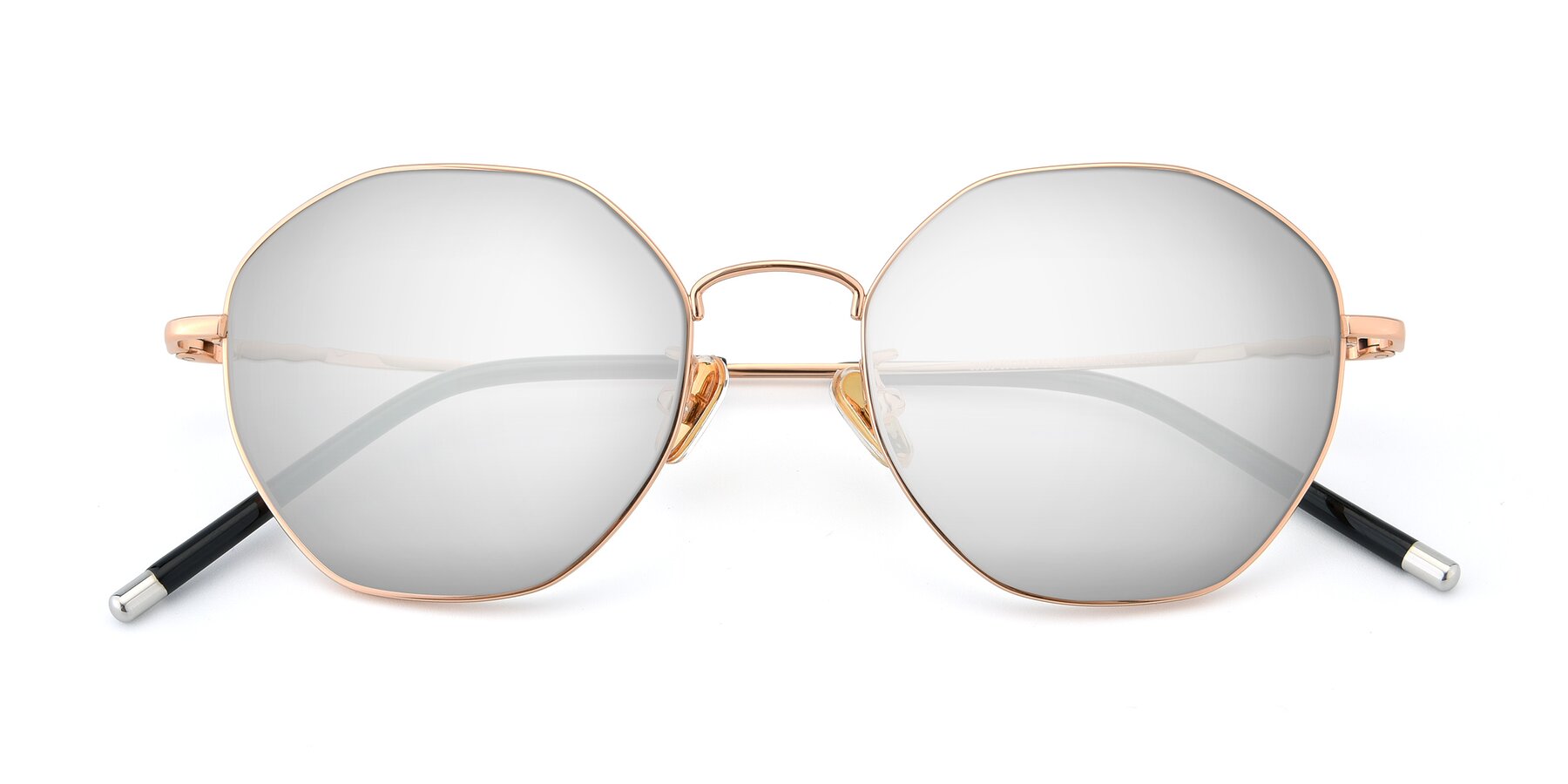 Folded Front of 90059 in Gold with Silver Mirrored Lenses