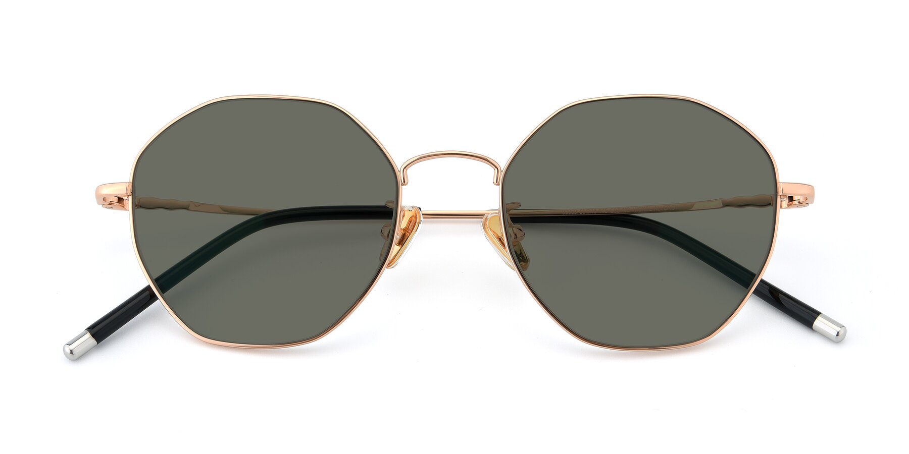 Folded Front of 90059 in Gold with Gray Polarized Lenses