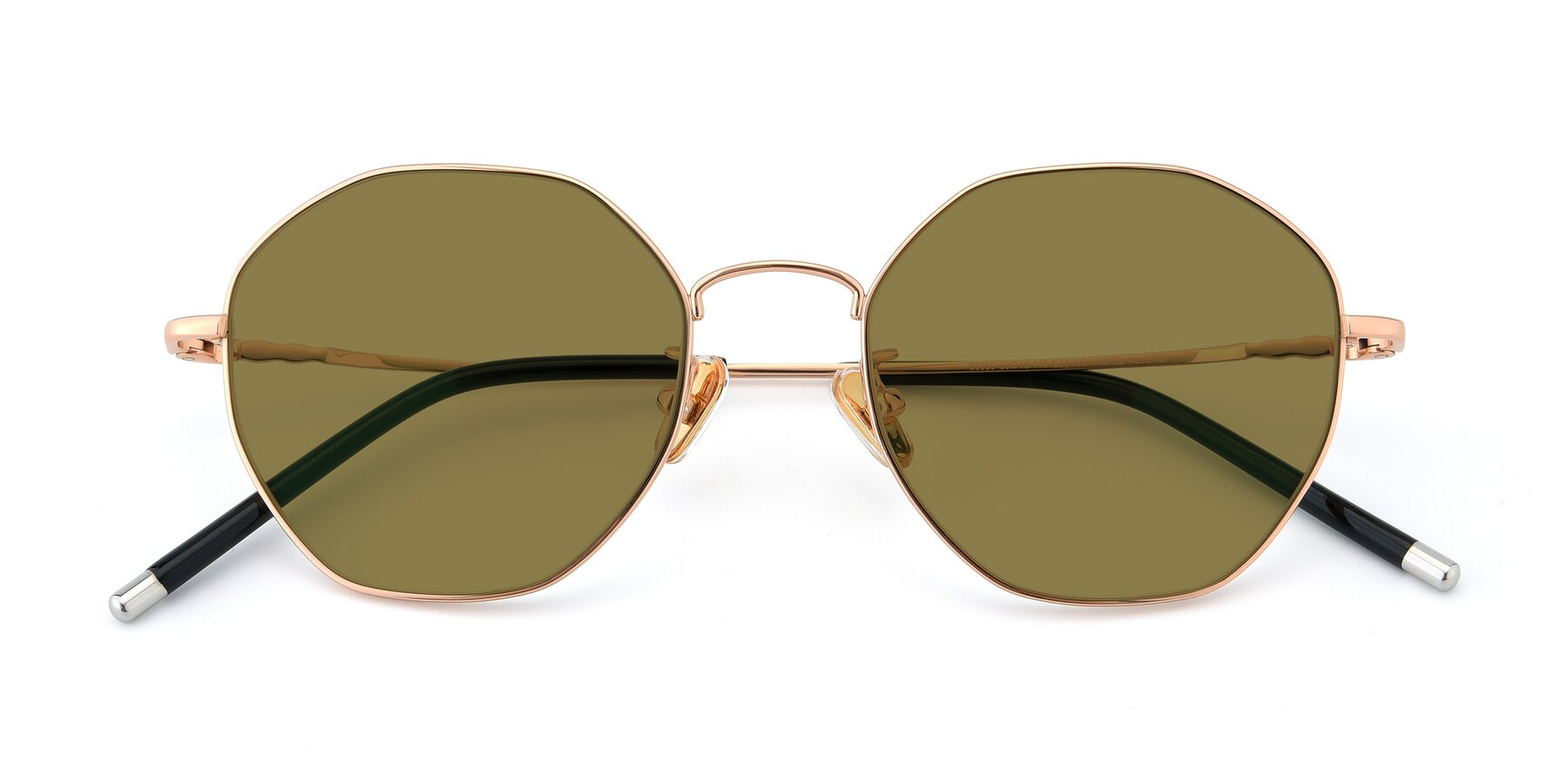 Folded Front of 90059 in Gold with Brown Polarized Lenses