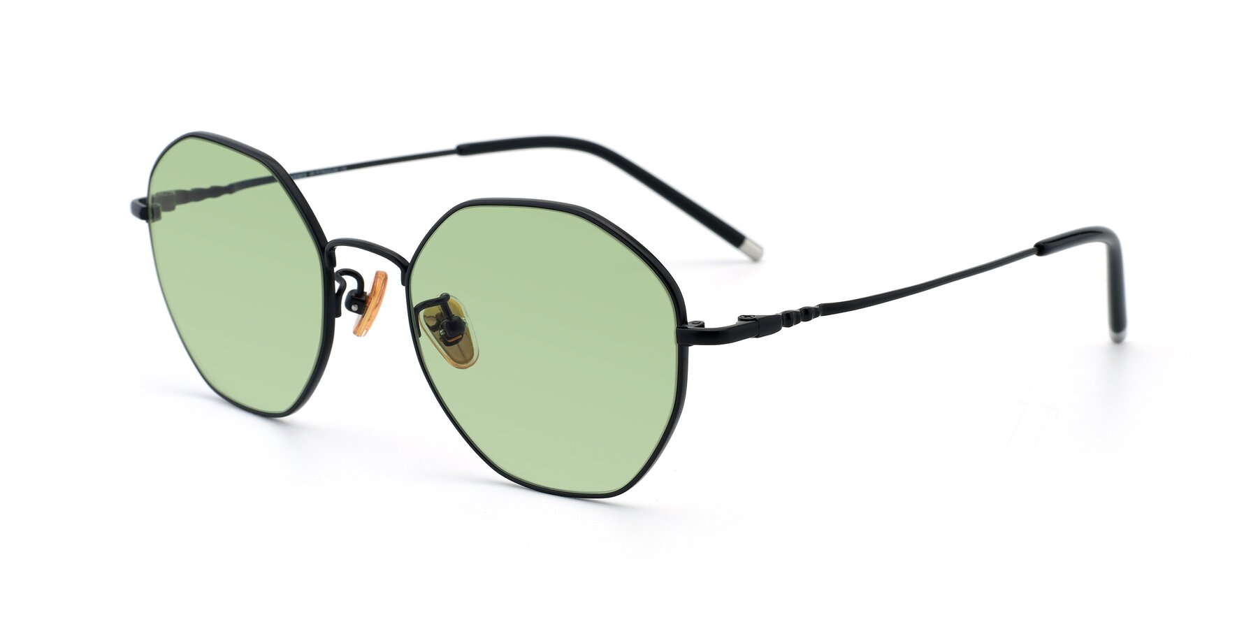 Angle of 90059 in Black with Medium Green Tinted Lenses