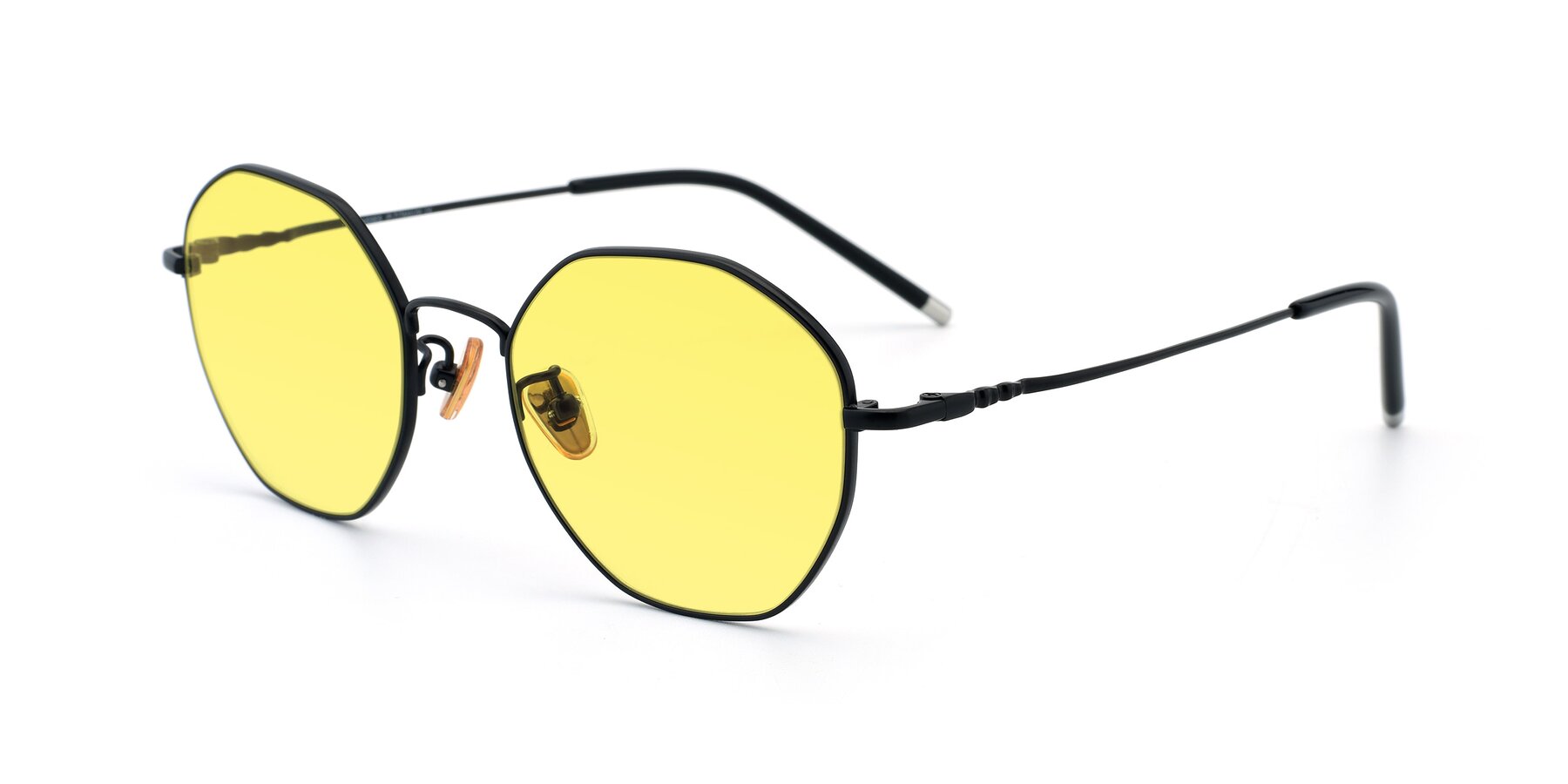 Angle of 90059 in Black with Medium Yellow Tinted Lenses