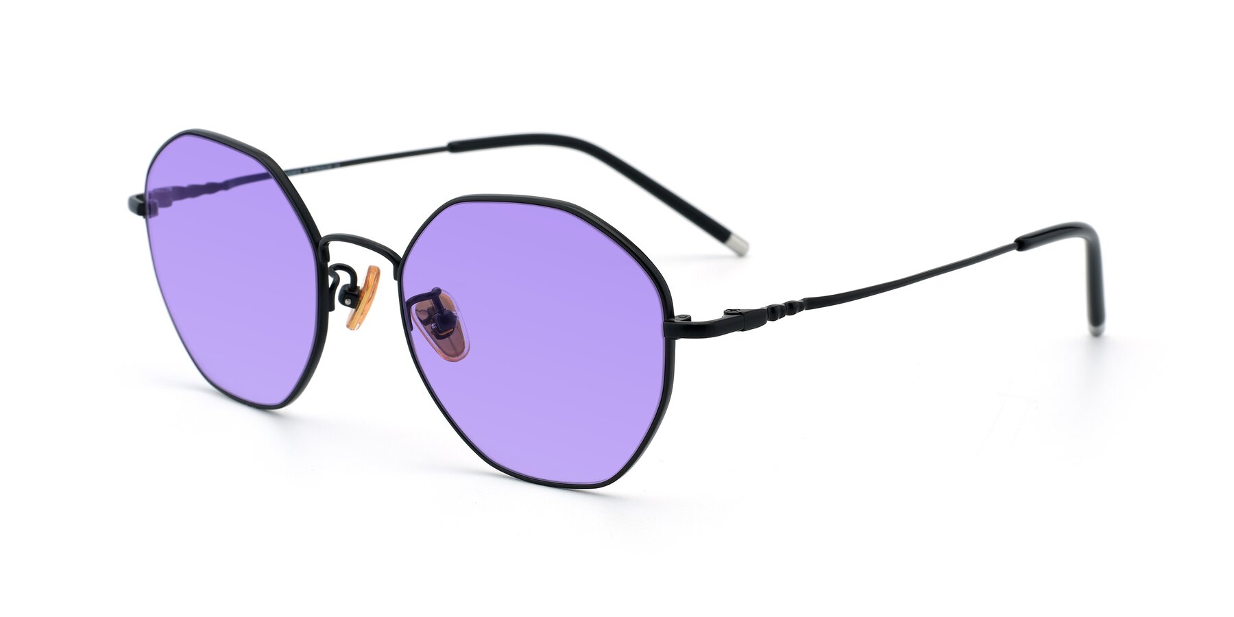 Angle of 90059 in Black with Medium Purple Tinted Lenses