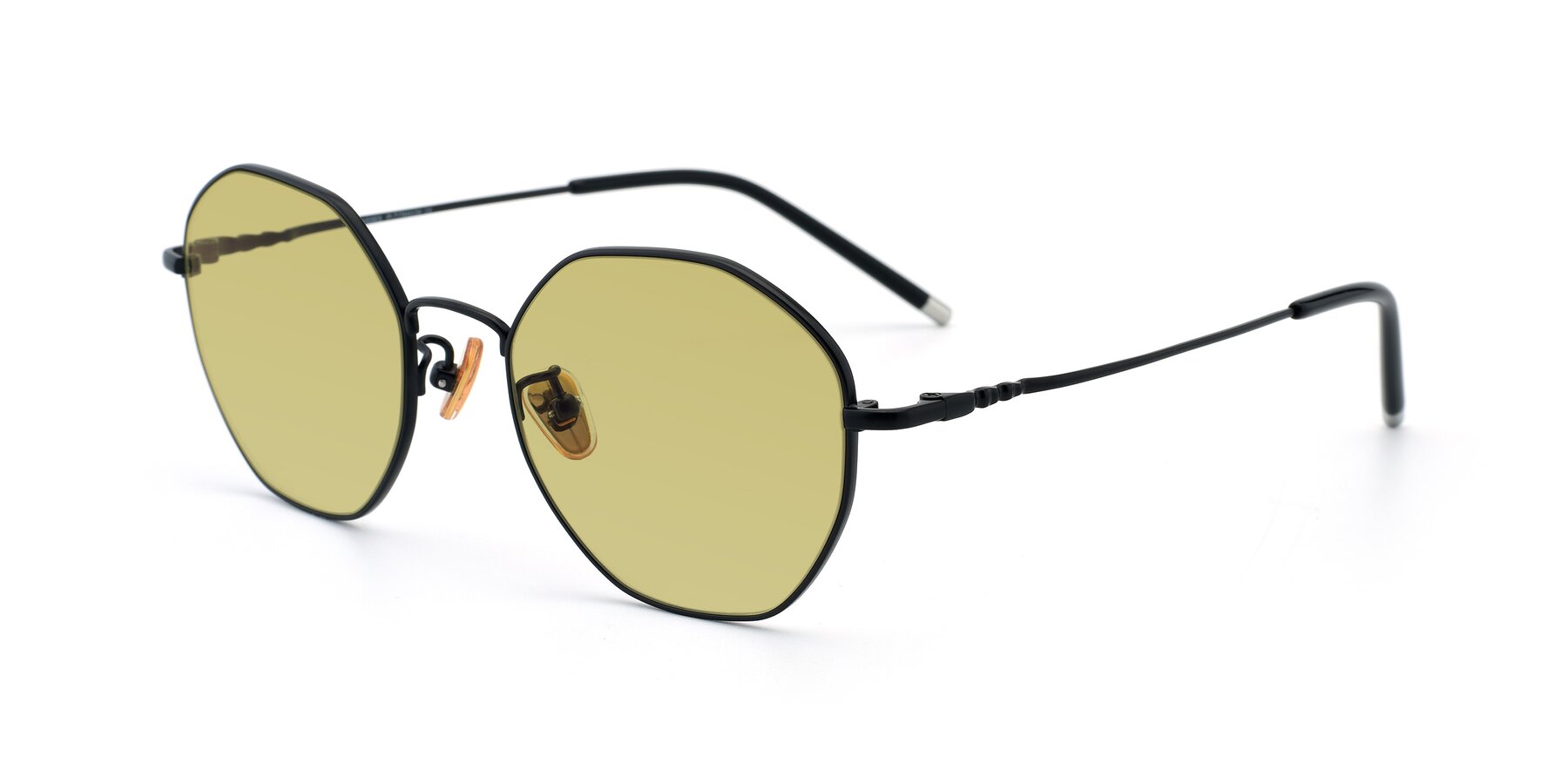 Angle of 90059 in Black with Medium Champagne Tinted Lenses