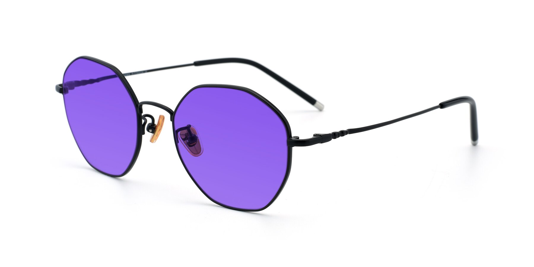 Angle of 90059 in Black with Purple Tinted Lenses