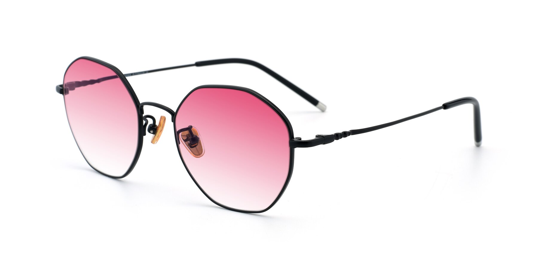 Angle of 90059 in Black with Pink Gradient Lenses