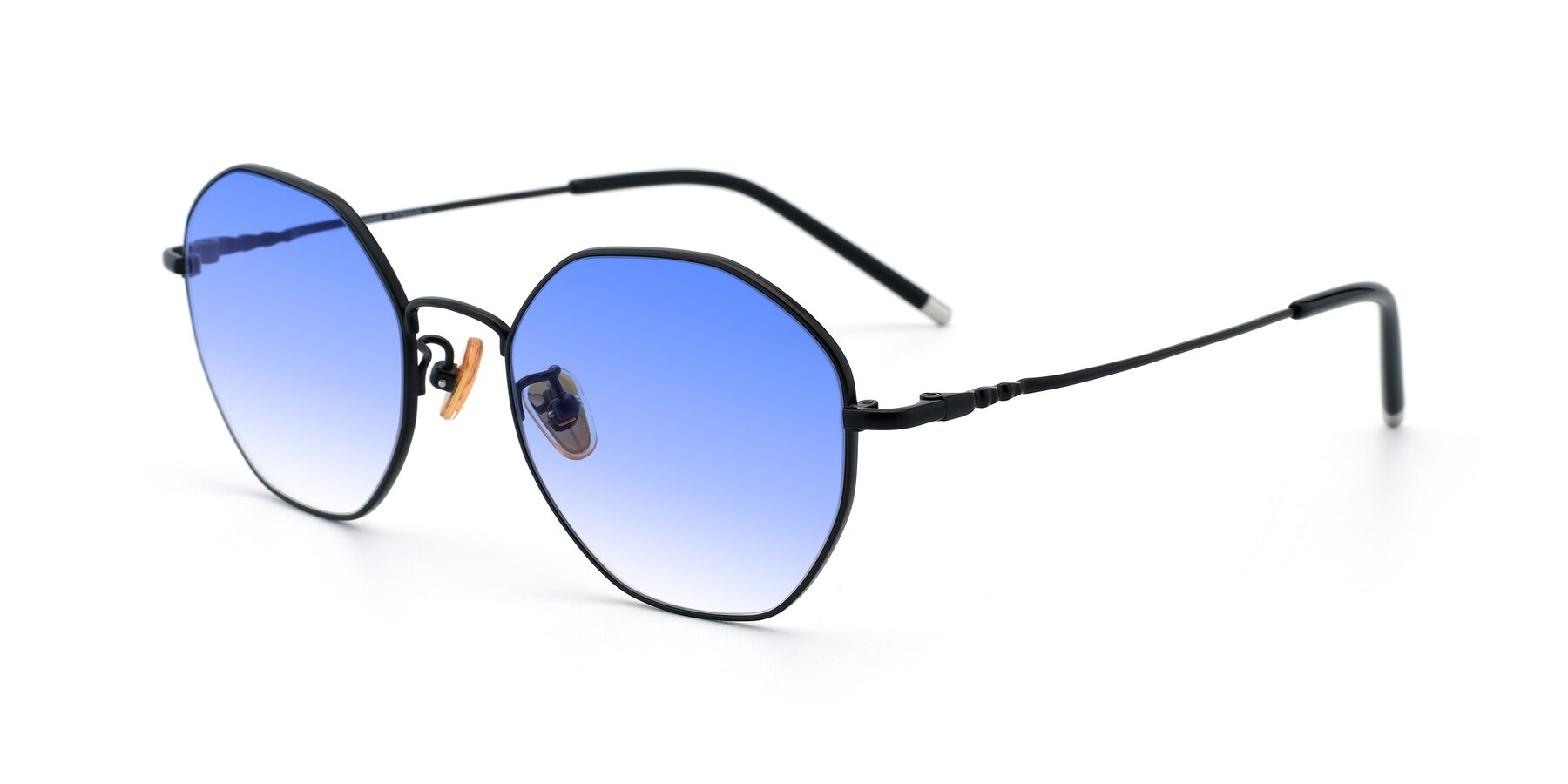 Angle of 90059 in Black with Blue Gradient Lenses