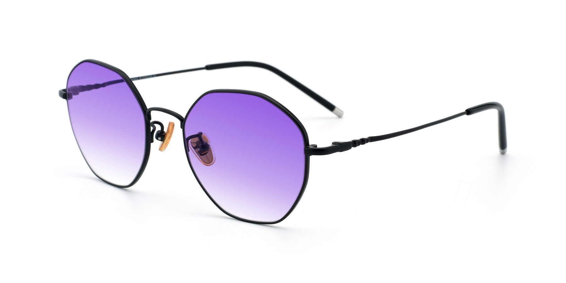 Angle of 90059 in Black with Purple Gradient Lenses