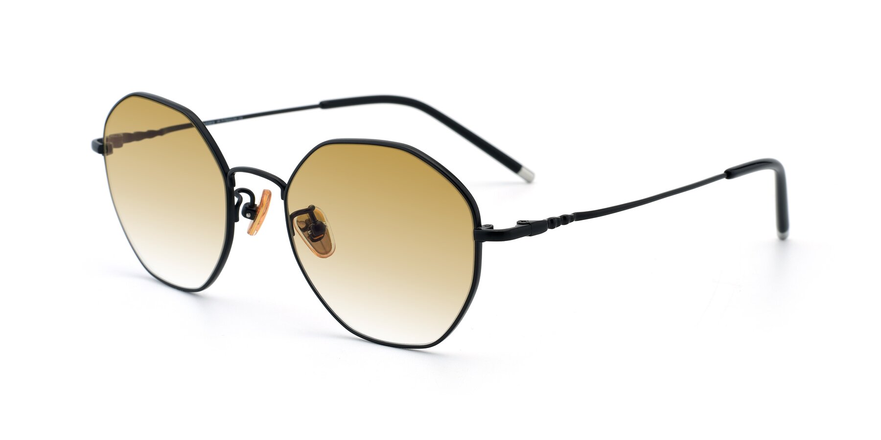 Angle of 90059 in Black with Champagne Gradient Lenses