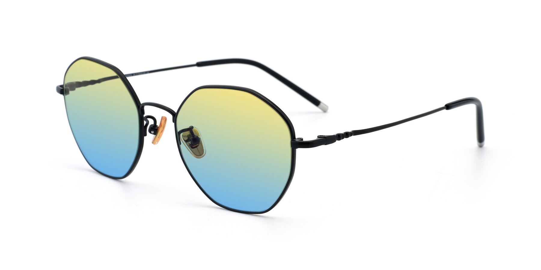 Angle of 90059 in Black with Yellow / Blue Gradient Lenses