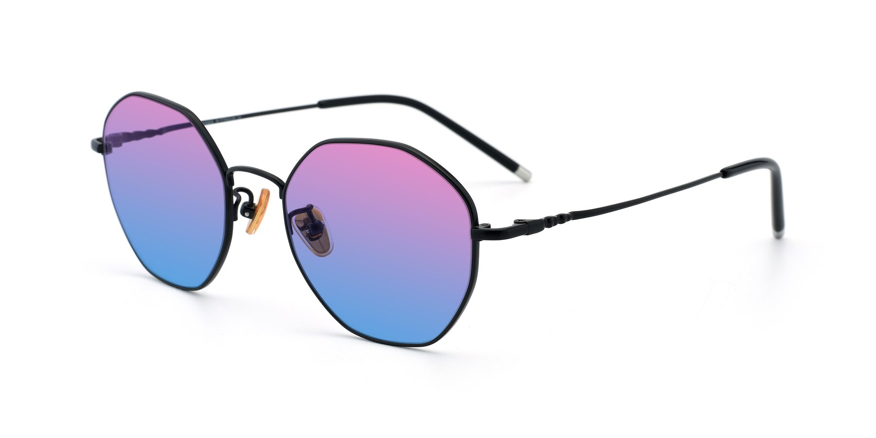 Angle of 90059 in Black with Pink / Blue Gradient Lenses