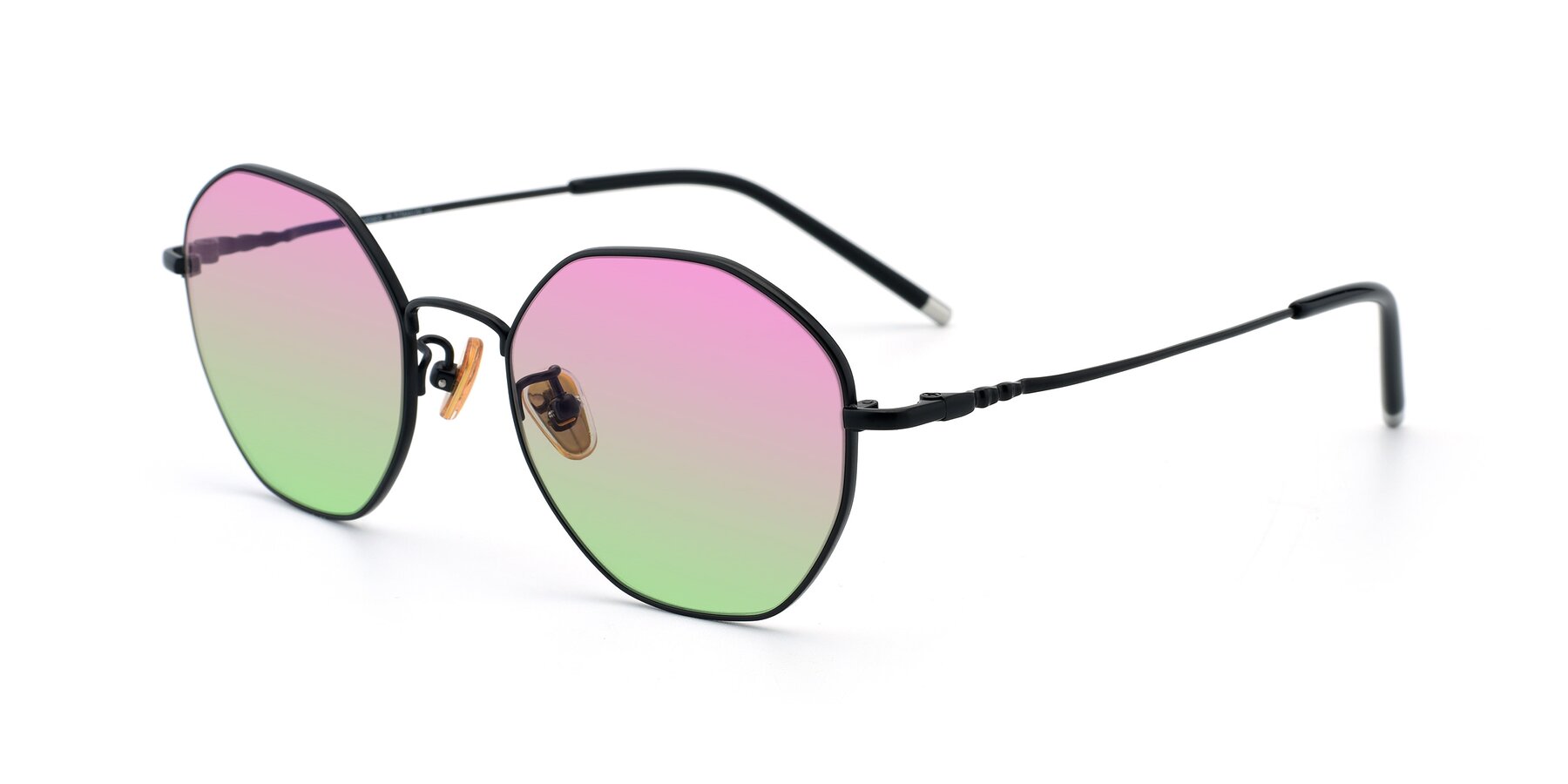 Angle of 90059 in Black with Pink / Green Gradient Lenses