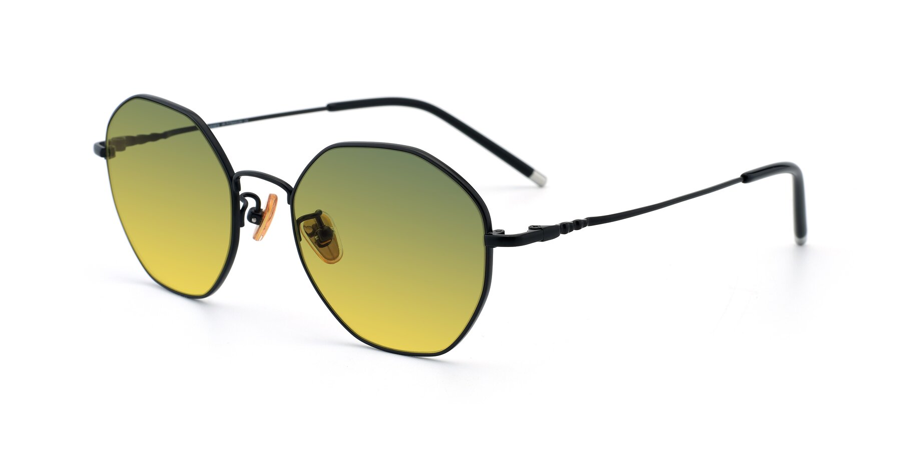 Angle of 90059 in Black with Green / Yellow Gradient Lenses