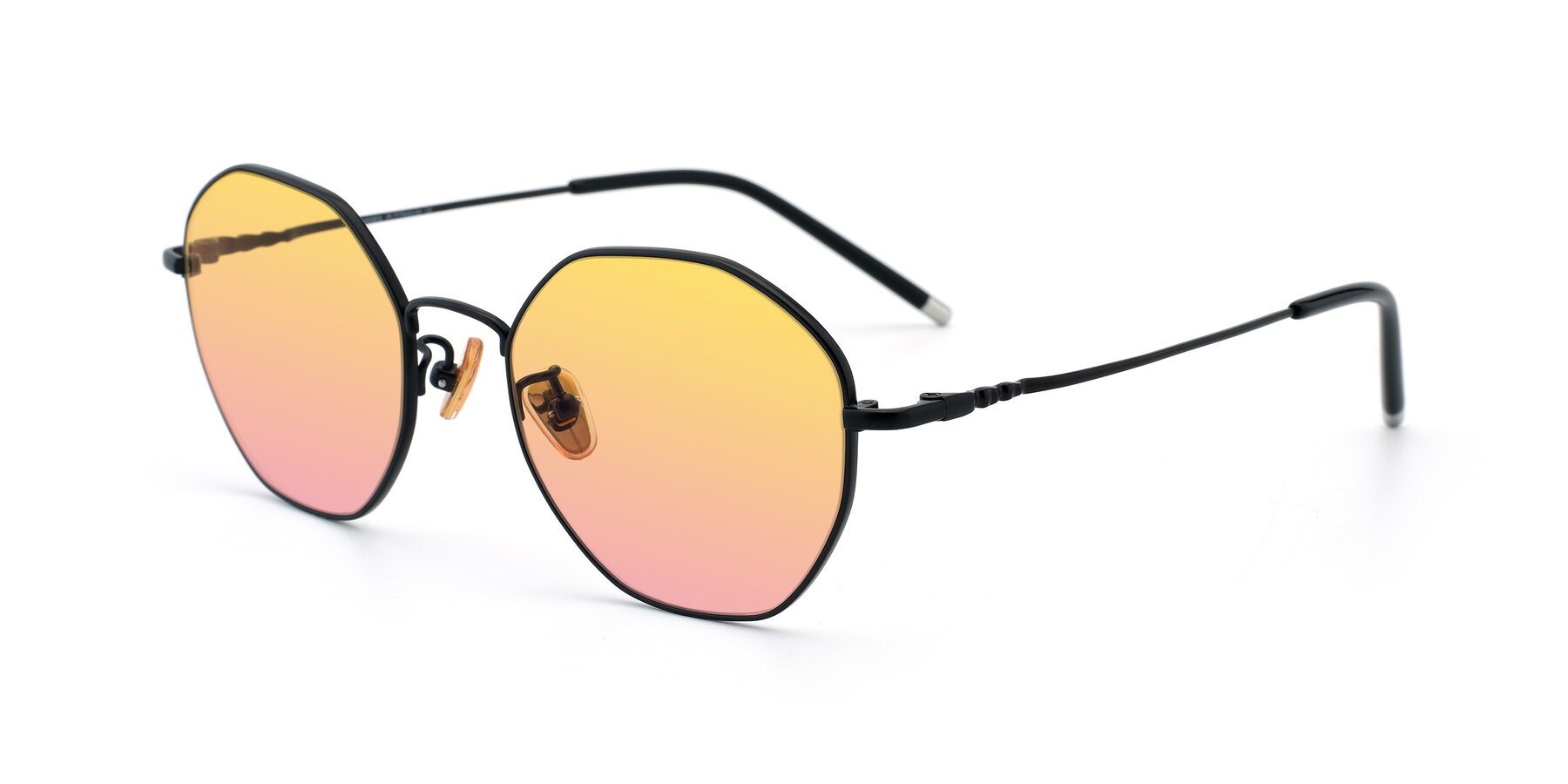 Angle of 90059 in Black with Yellow / Pink Gradient Lenses