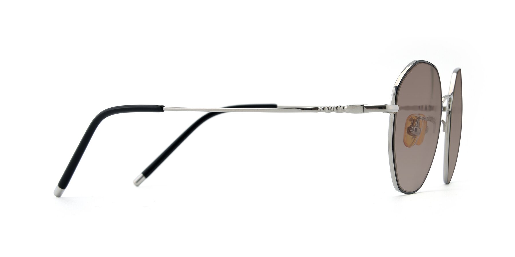 Side of 90059 in Black-Silver with Medium Brown Tinted Lenses