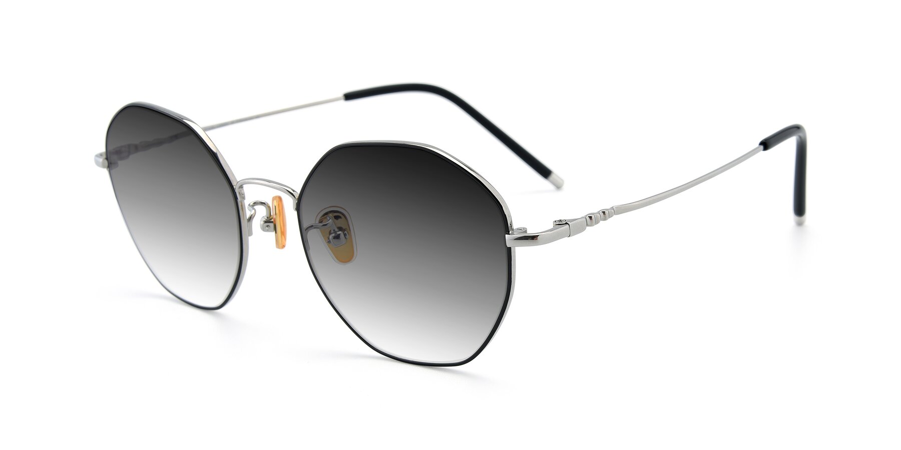 Angle of 90059 in Black-Silver with Gray Gradient Lenses