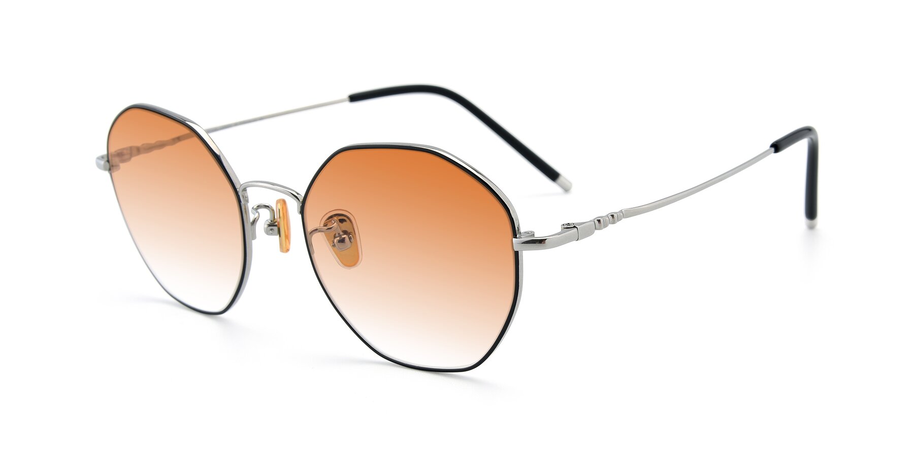 Angle of 90059 in Black-Silver with Orange Gradient Lenses