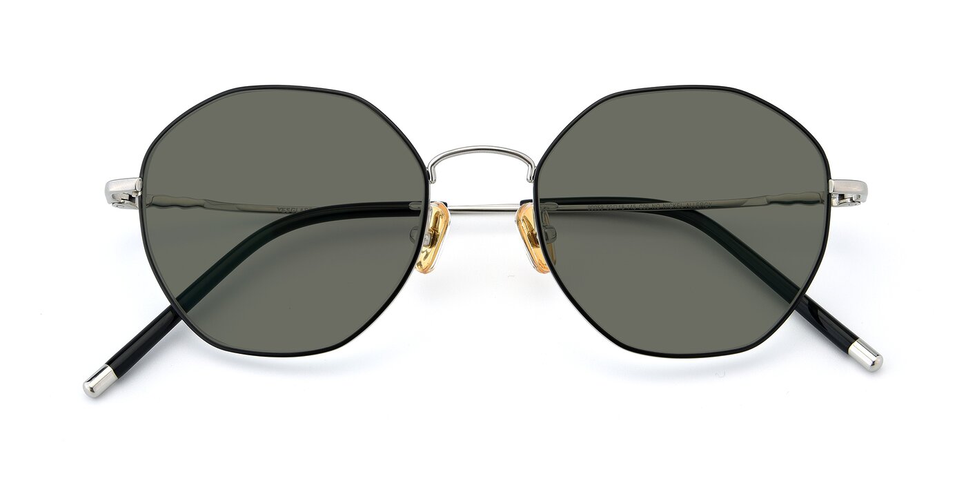 90059 - Black / Silver Polarized Sunglasses