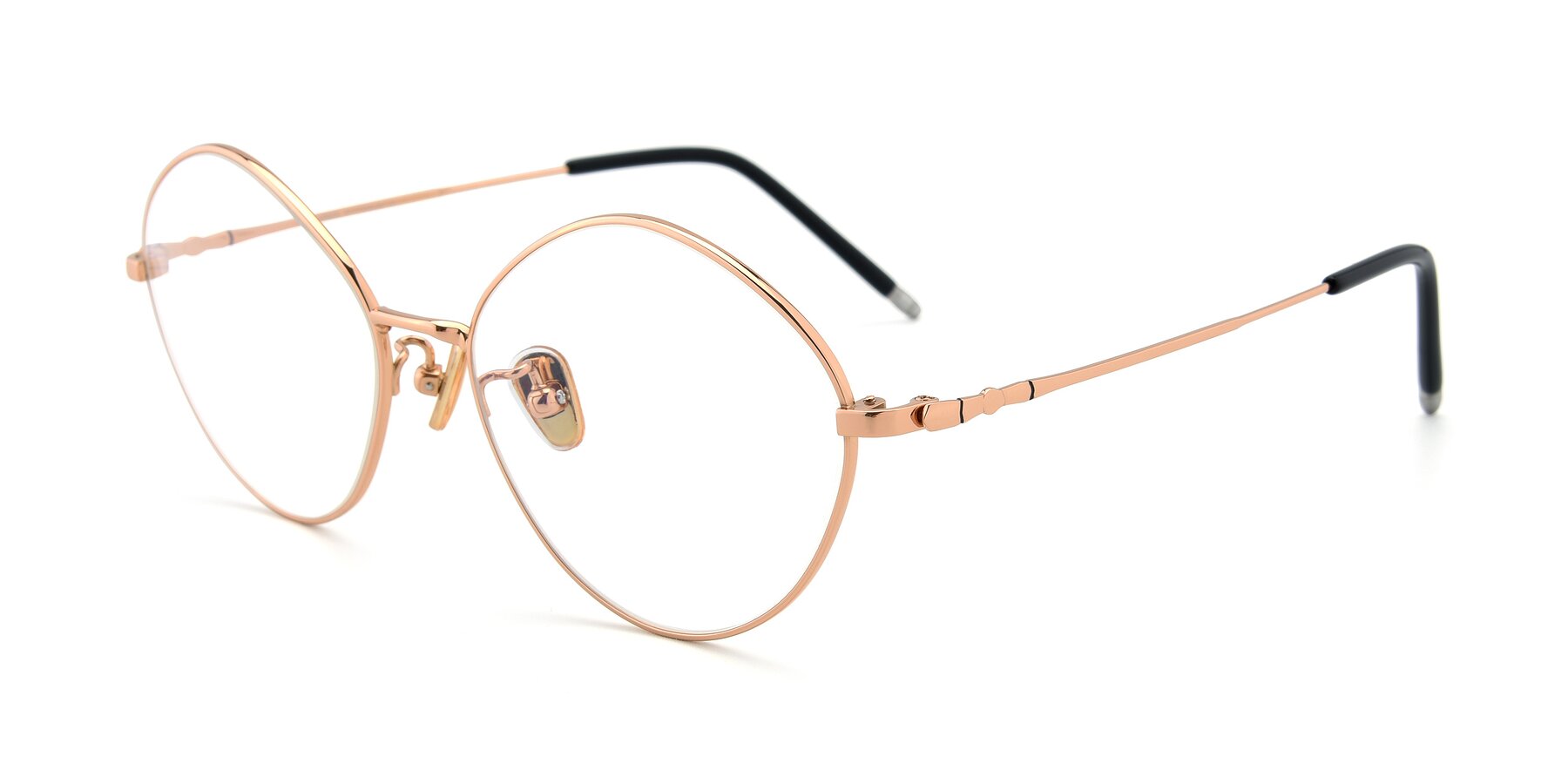 Angle of 90029 in Gold with Clear Blue Light Blocking Lenses
