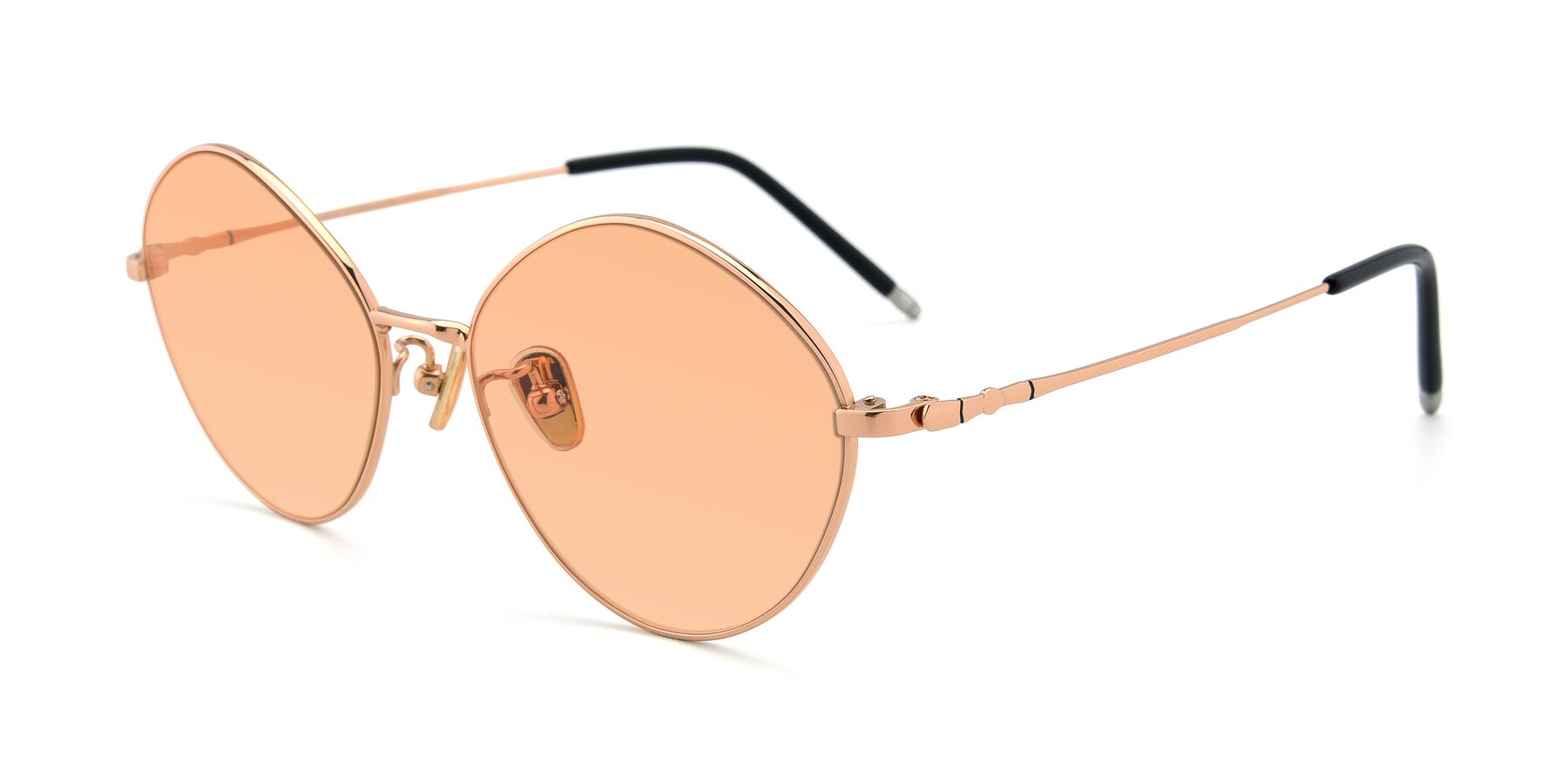 Angle of 90029 in Gold with Light Orange Tinted Lenses