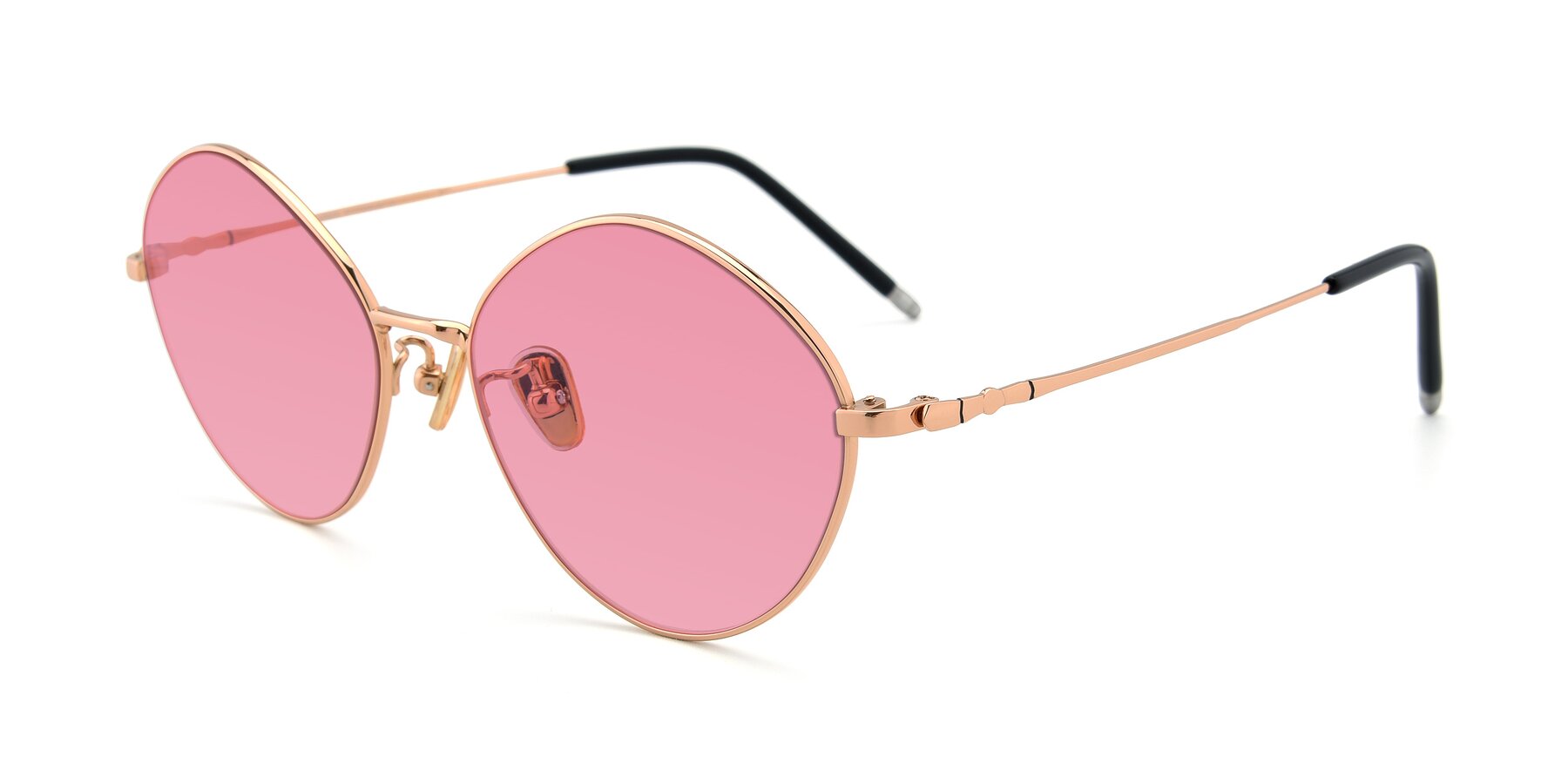 Angle of 90029 in Gold with Pink Tinted Lenses
