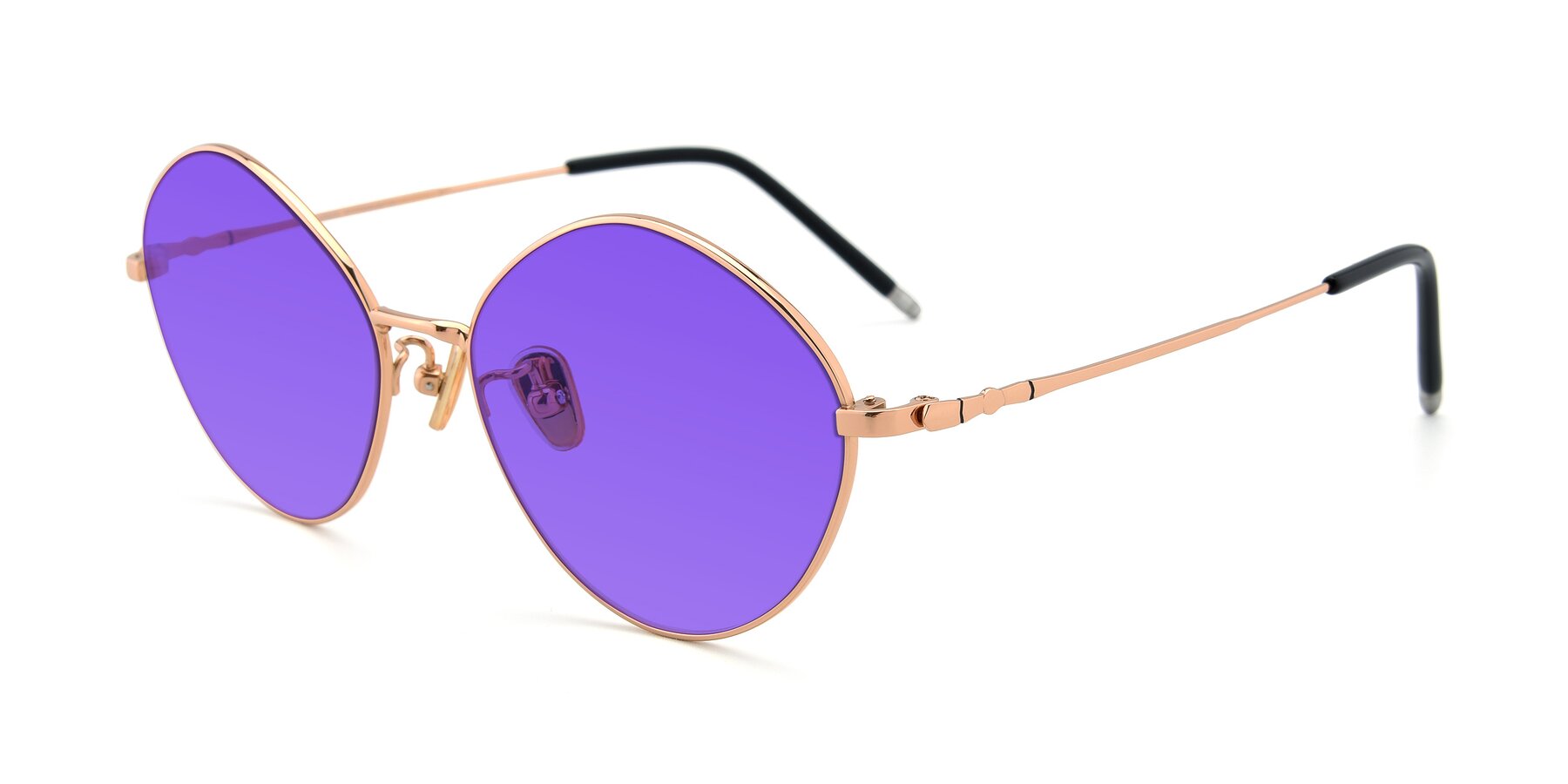 Angle of 90029 in Gold with Purple Tinted Lenses