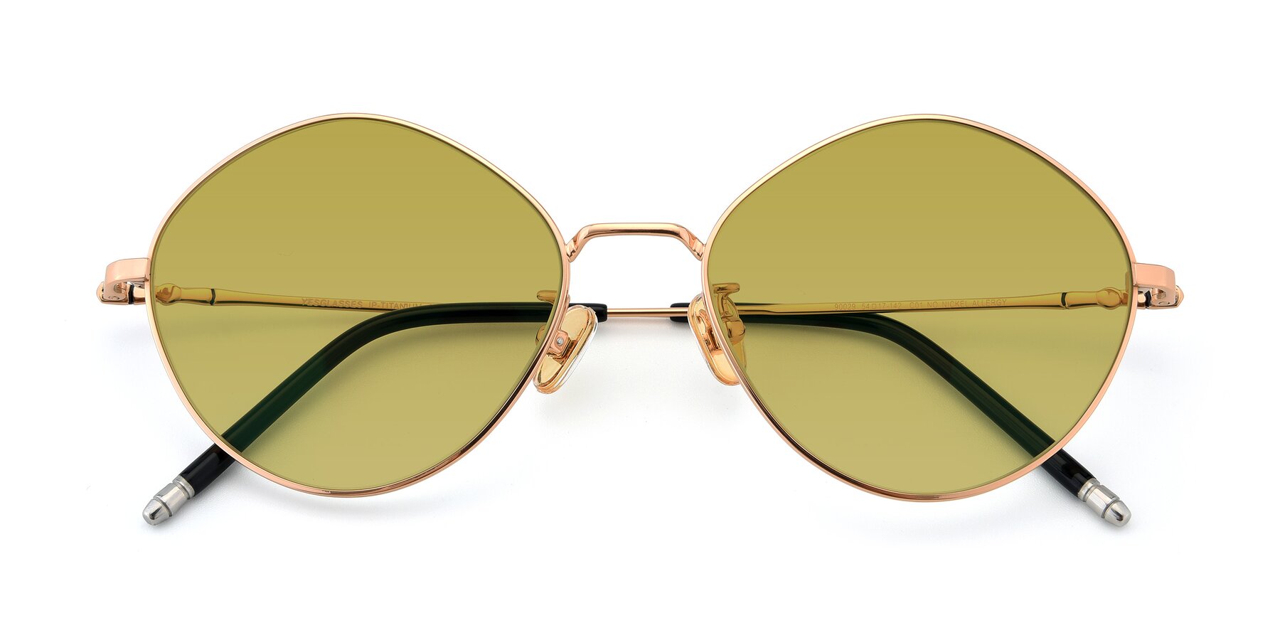Folded Front of 90029 in Gold with Champagne Tinted Lenses