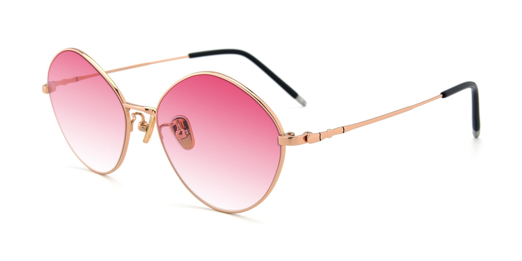 Angle of 90029 in Gold with Pink Gradient Lenses