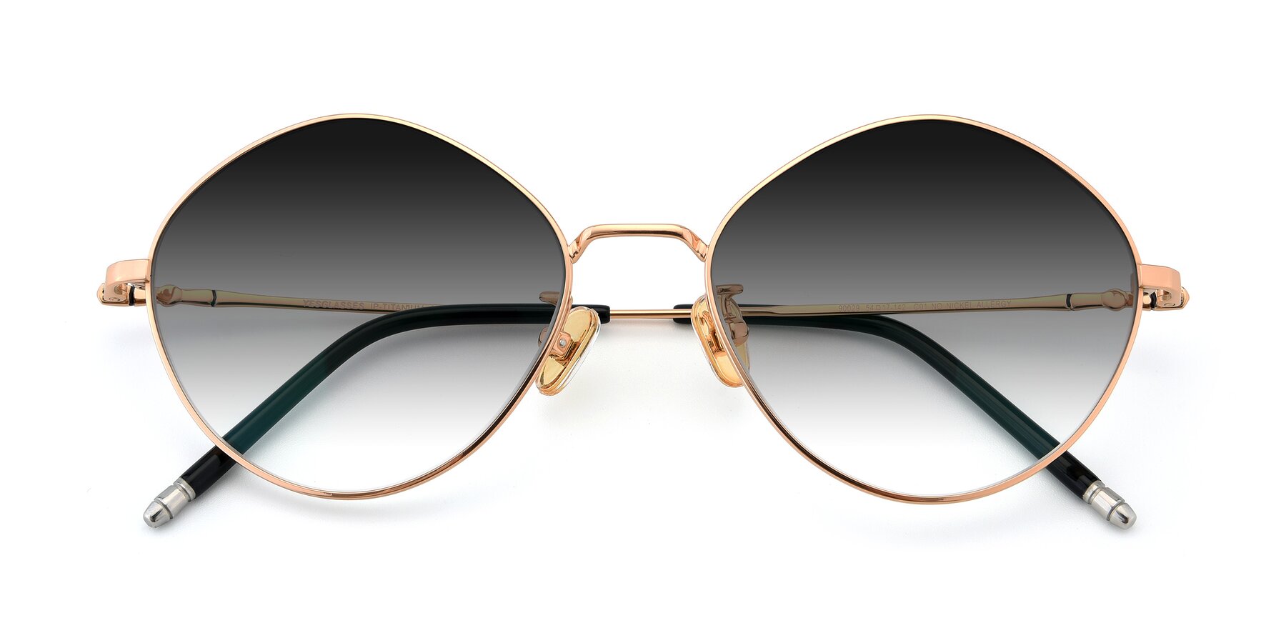 Folded Front of 90029 in Gold with Gray Gradient Lenses