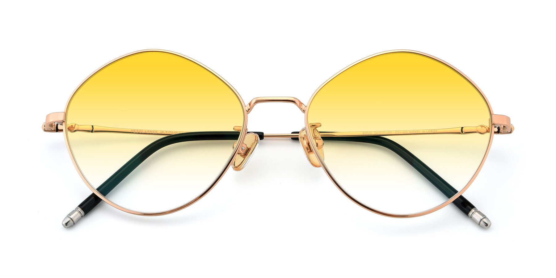 Folded Front of 90029 in Gold with Yellow Gradient Lenses