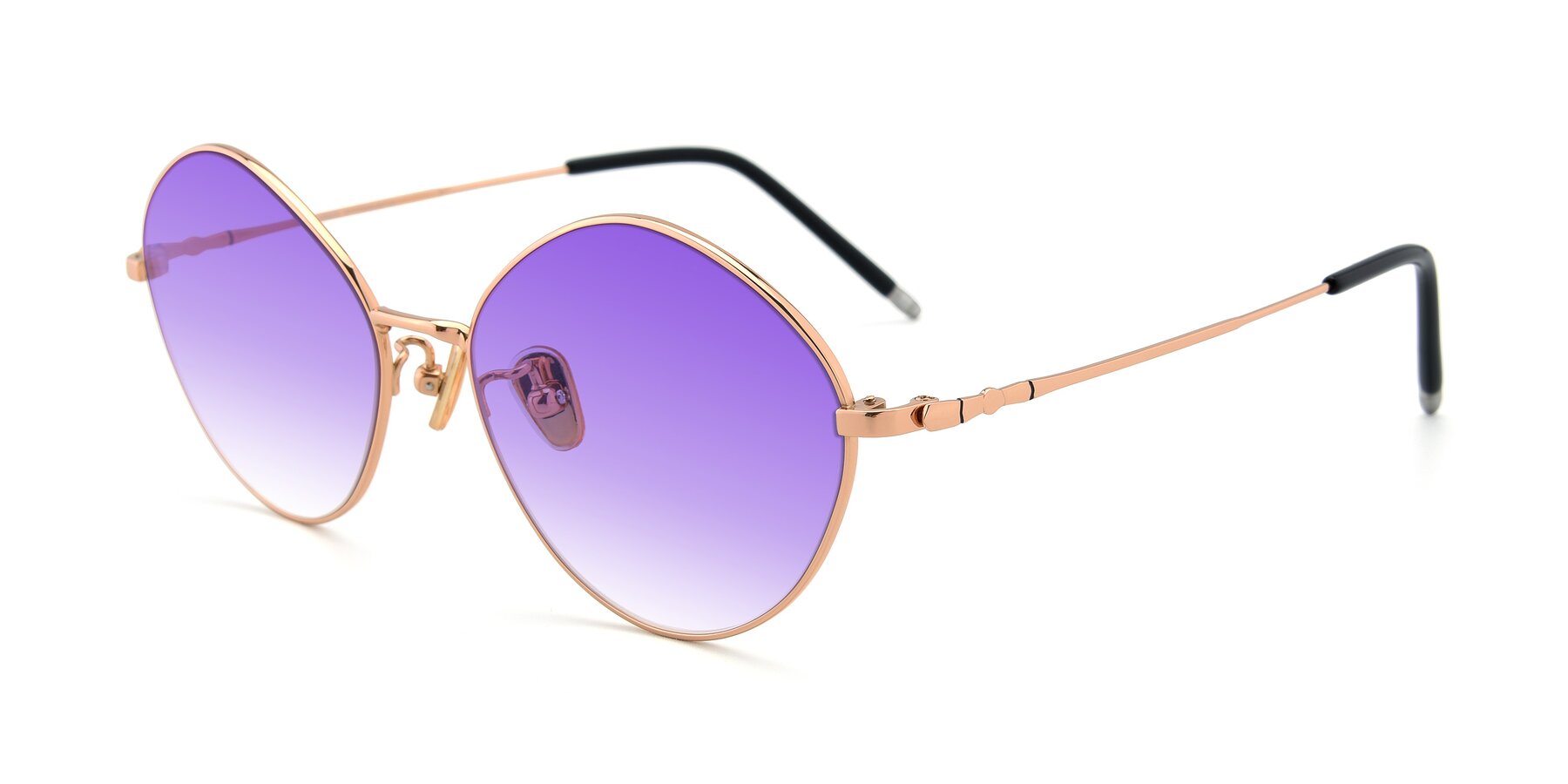 Angle of 90029 in Gold with Purple Gradient Lenses