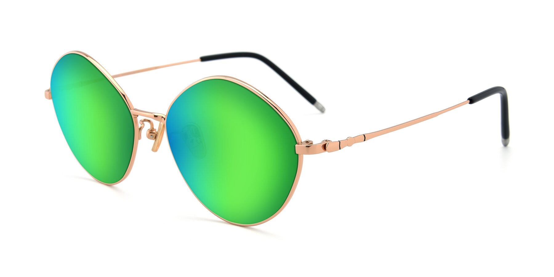 Angle of 90029 in Gold with Green Mirrored Lenses
