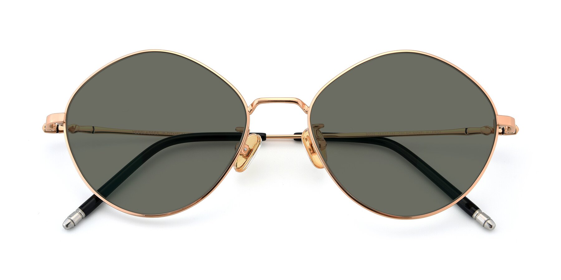 Folded Front of 90029 in Gold with Gray Polarized Lenses