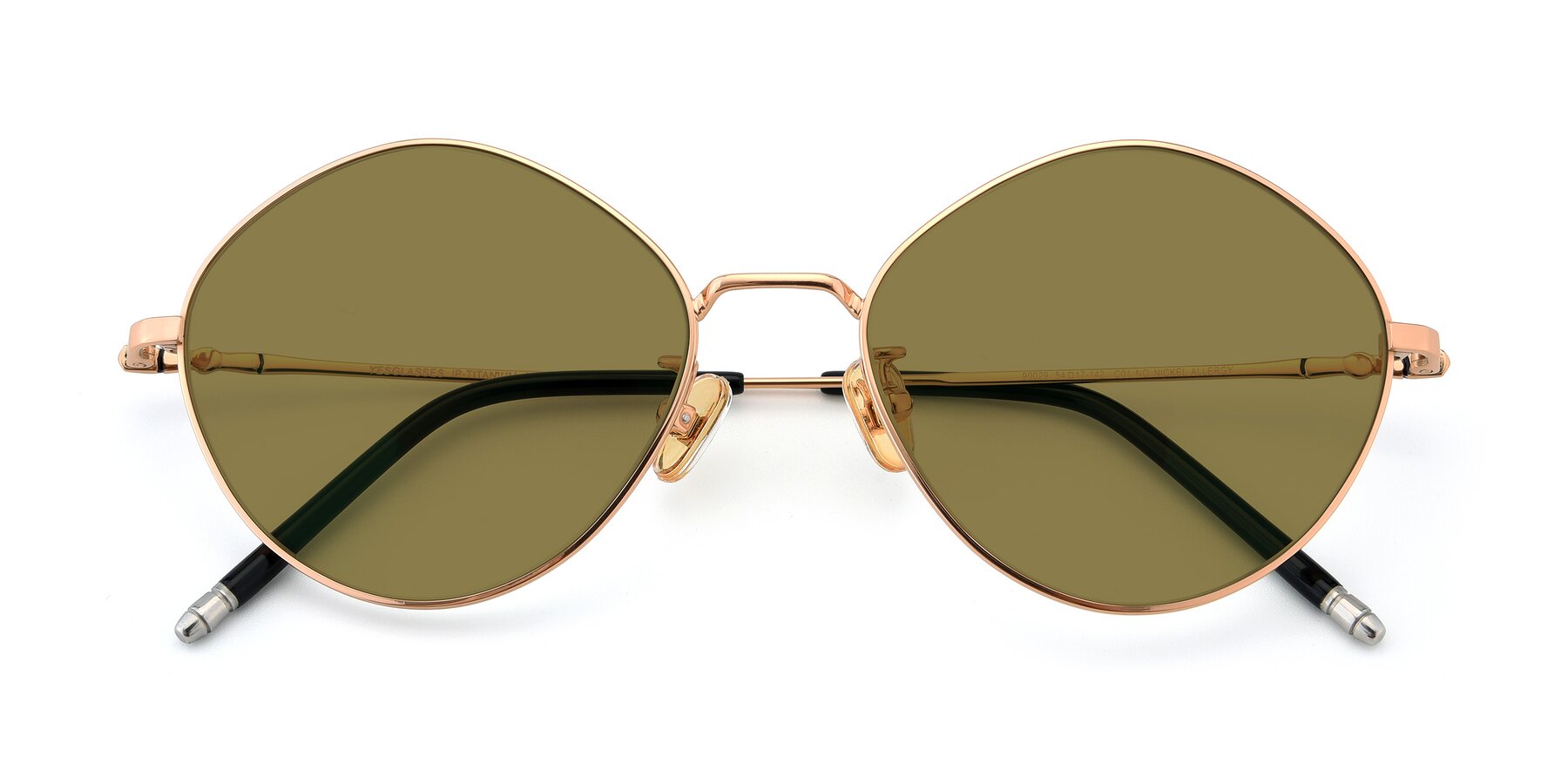 Folded Front of 90029 in Gold with Brown Polarized Lenses