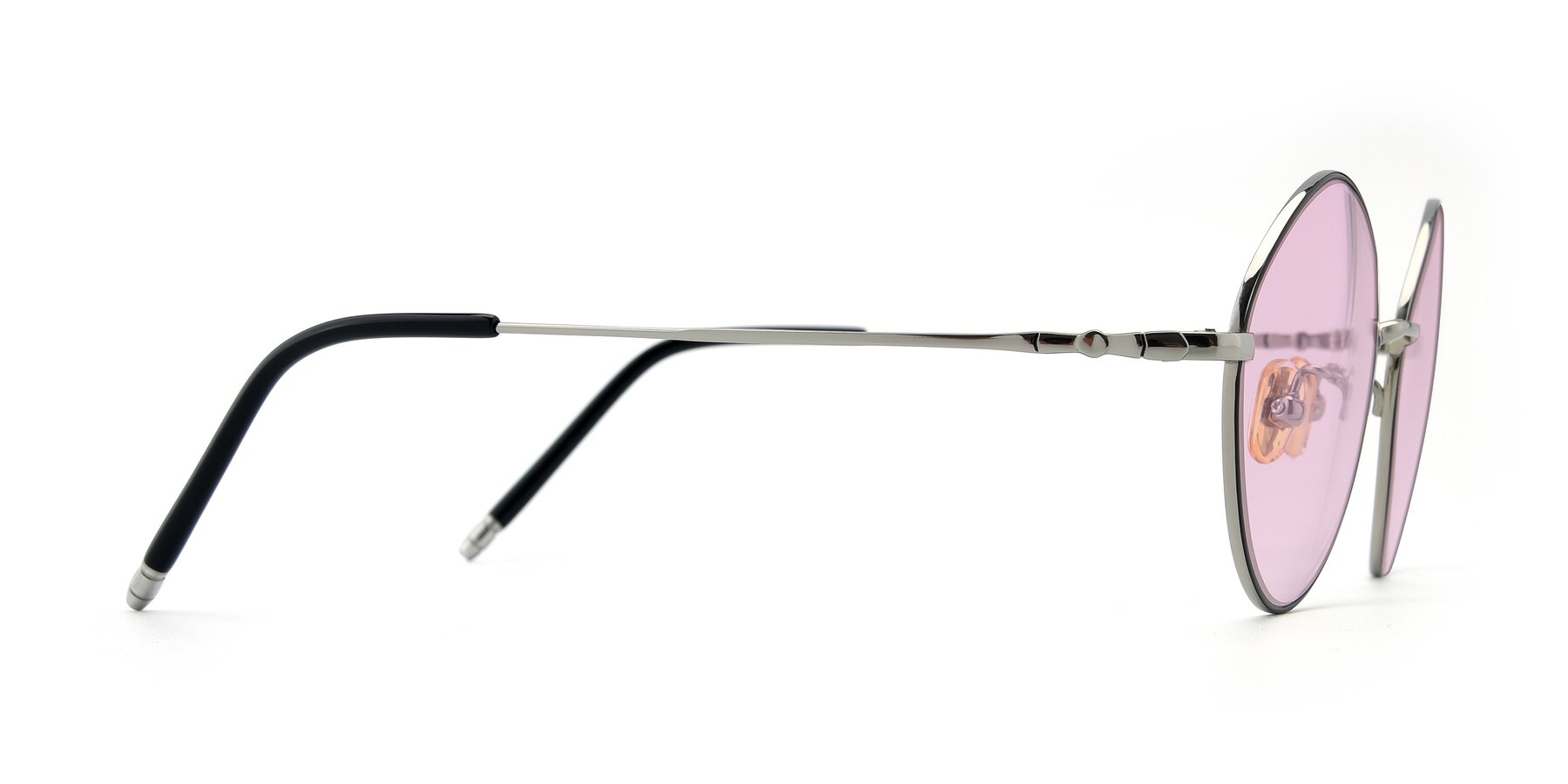 Side of 90029 in Black-Silver with Light Pink Tinted Lenses