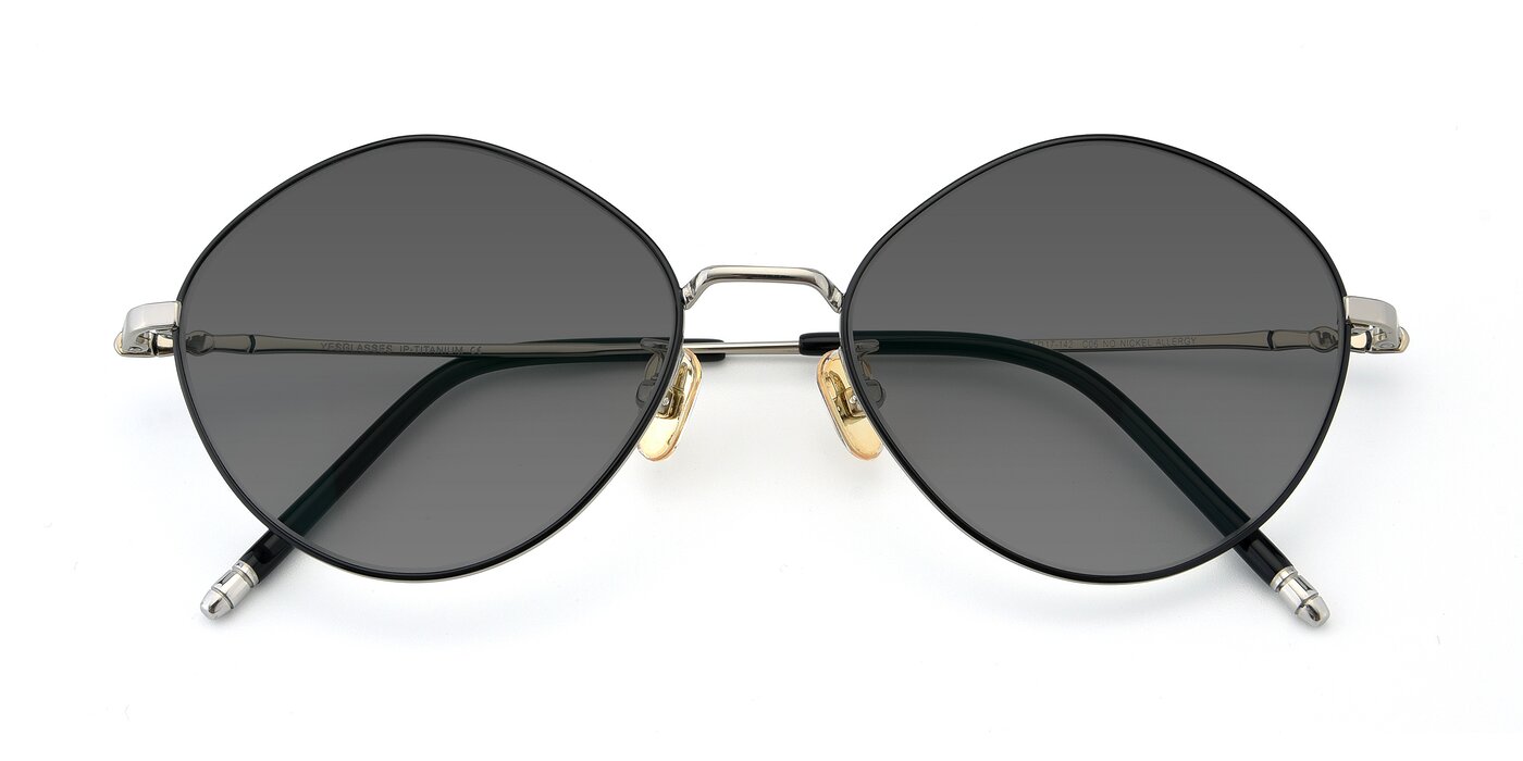 90029 - Black / Silver Tinted Sunglasses