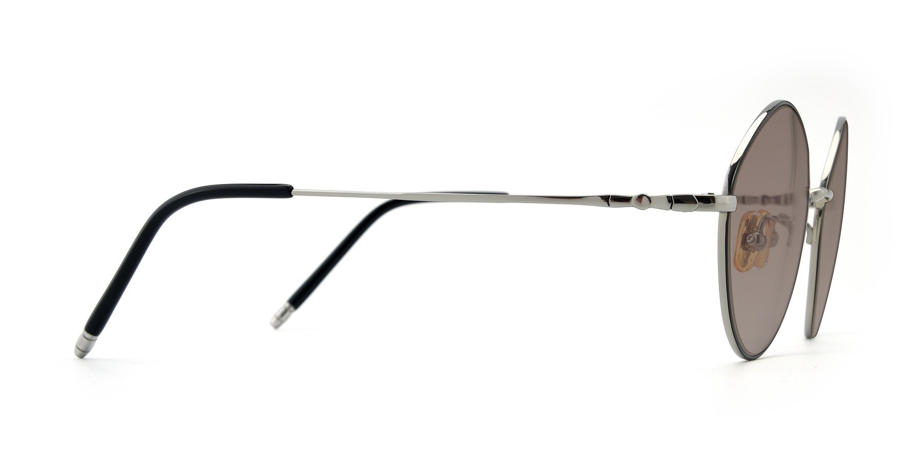 Side of 90029 in Black-Silver with Medium Brown Tinted Lenses