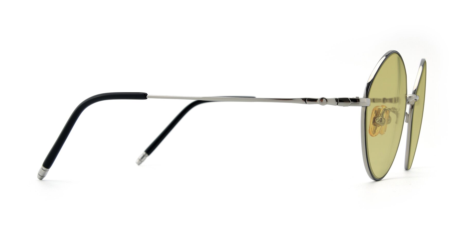 Side of 90029 in Black-Silver with Medium Champagne Tinted Lenses