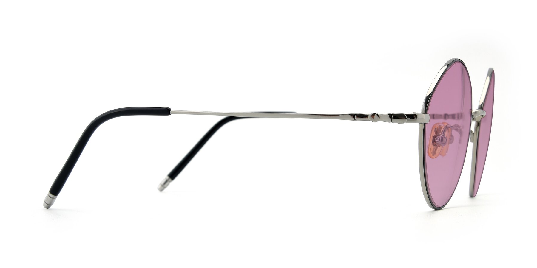 Side of 90029 in Black-Silver with Medium Wine Tinted Lenses