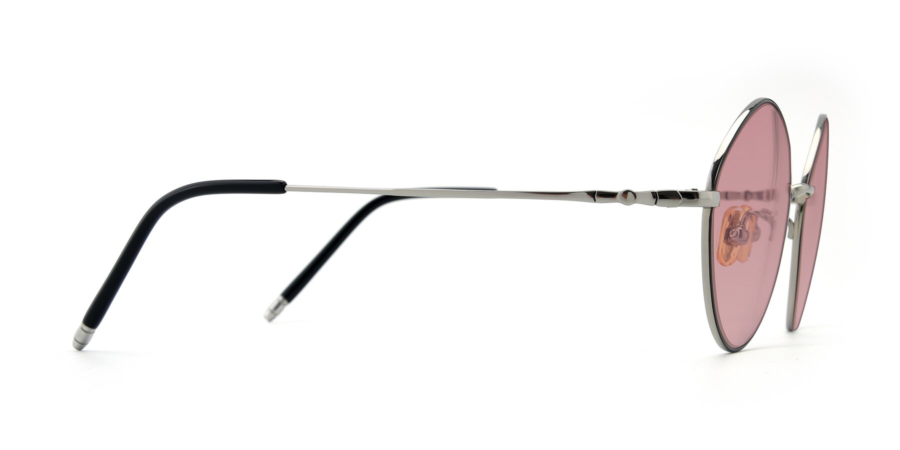 Side of 90029 in Black-Silver with Medium Garnet Tinted Lenses