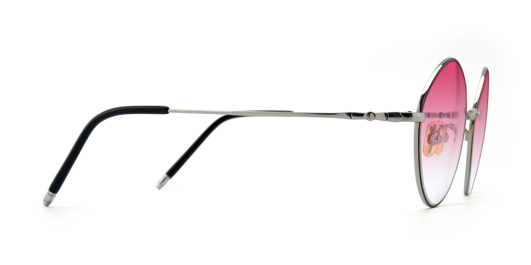 Side of 90029 in Black-Silver with Pink Gradient Lenses