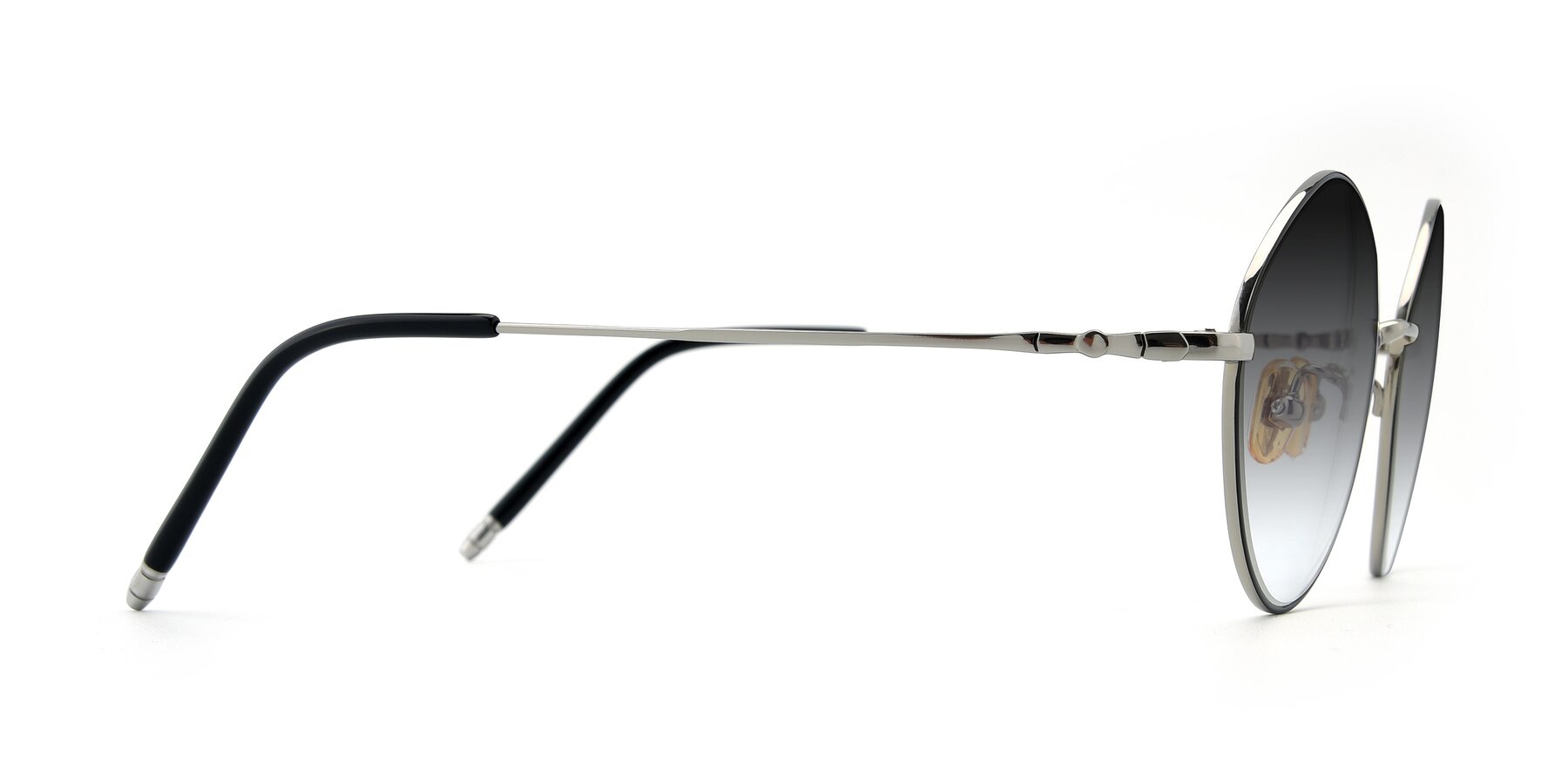 Side of 90029 in Black-Silver with Gray Gradient Lenses