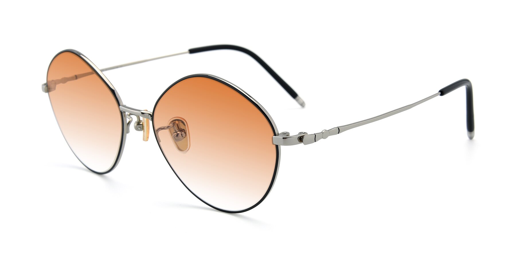 Angle of 90029 in Black-Silver with Orange Gradient Lenses