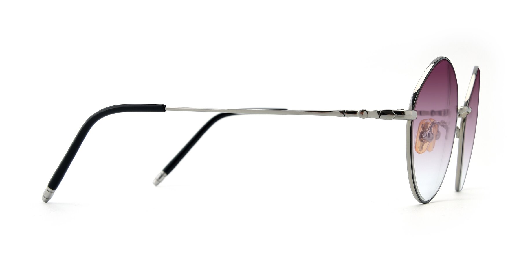 Side of 90029 in Black-Silver with Wine Gradient Lenses